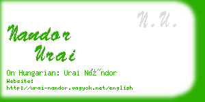 nandor urai business card